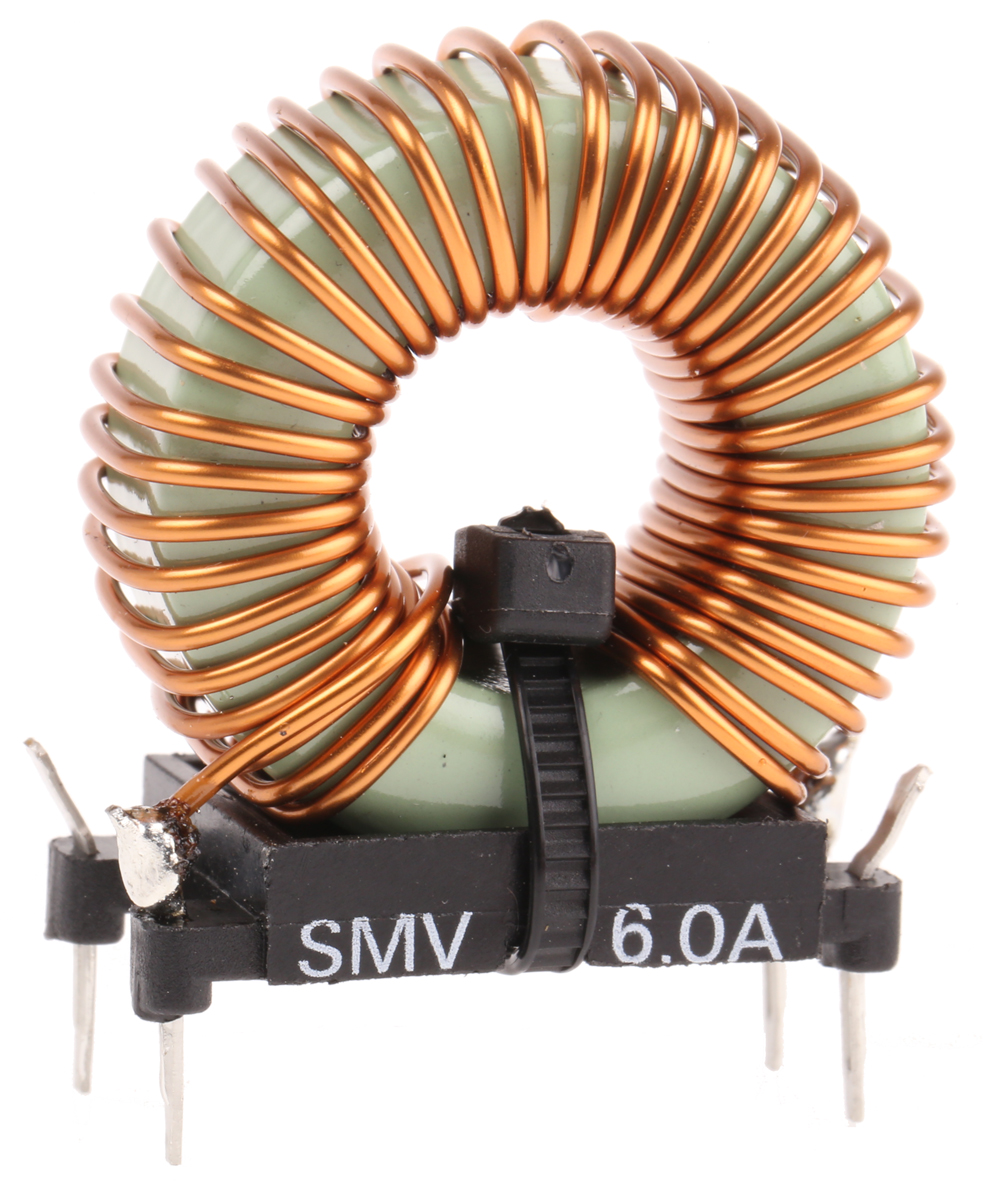 Roxburgh EMC 120 μH Ferrite Leaded Inductor, Max SRF:440 Hz, 6 A Idc, 40 mΩ Rdc 250V ac, SMV