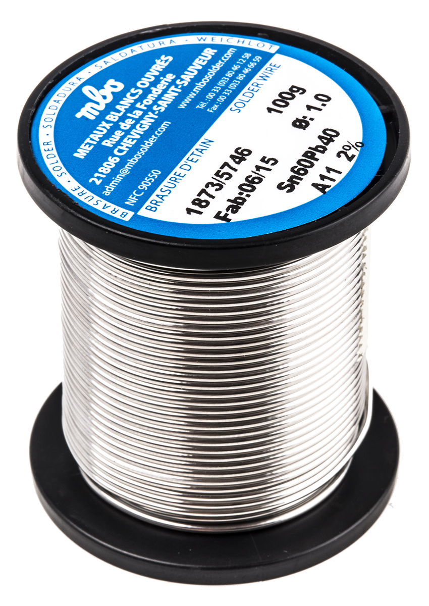 MBO Wire, 1 mm Lead Solder, 183 °C Melting Point