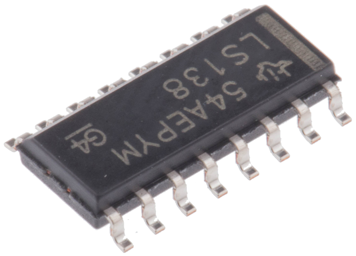 Texas Instruments SN74LS138D, Decoder, 1MHz, 16-Pin SOIC