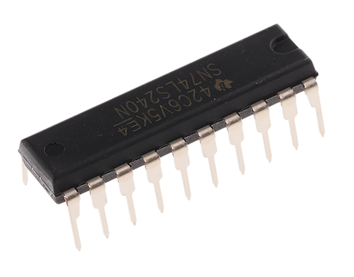 Texas Instruments SN74LS240N 8-Channel Buffer & Line Driver, 3 State, Inverting, 20-Pin PDIP