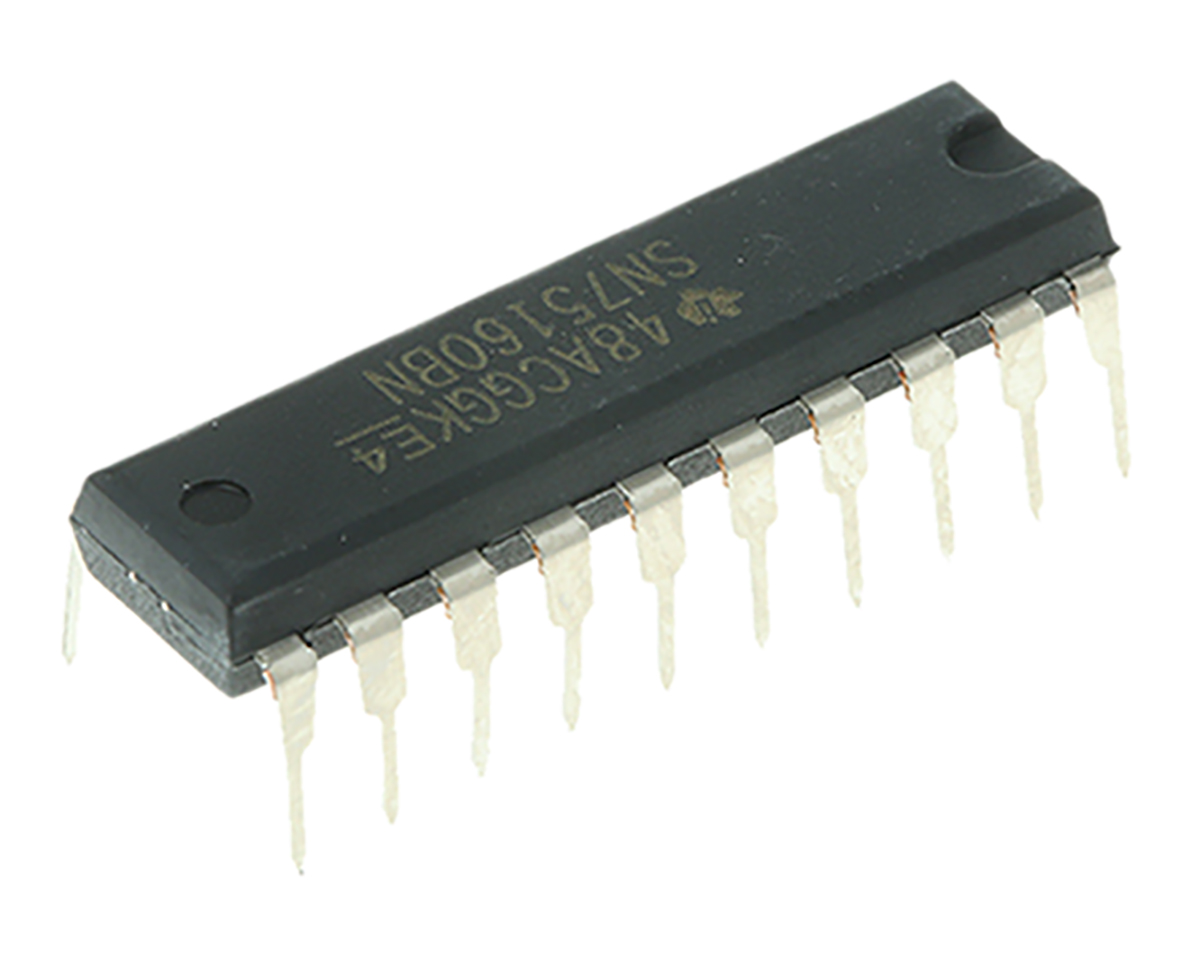 Texas Instruments 8-Channel Line Transceiver, Open Collector, Non-Inverting, 20-Pin PDIP