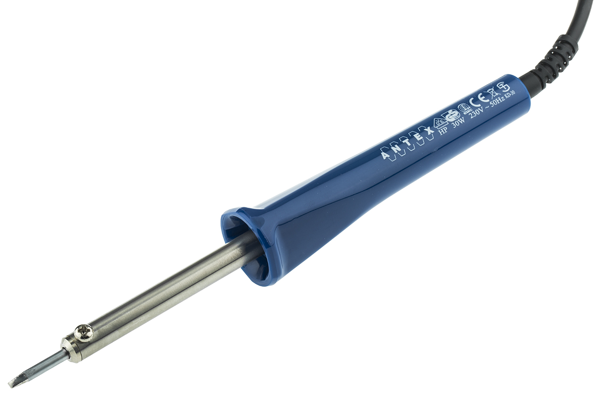 Antex Electronics Electric Soldering Iron, 230V, 30 W, for use with Soldering Work with Lead Free Solder