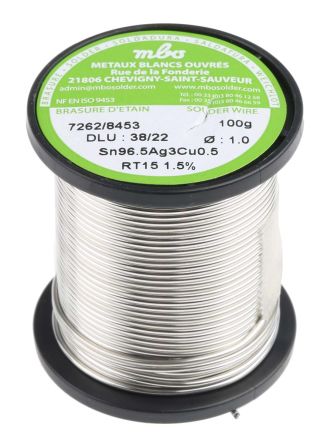 MBO Wire, 1 mm Lead Free Solder, 217 °C Melting Point