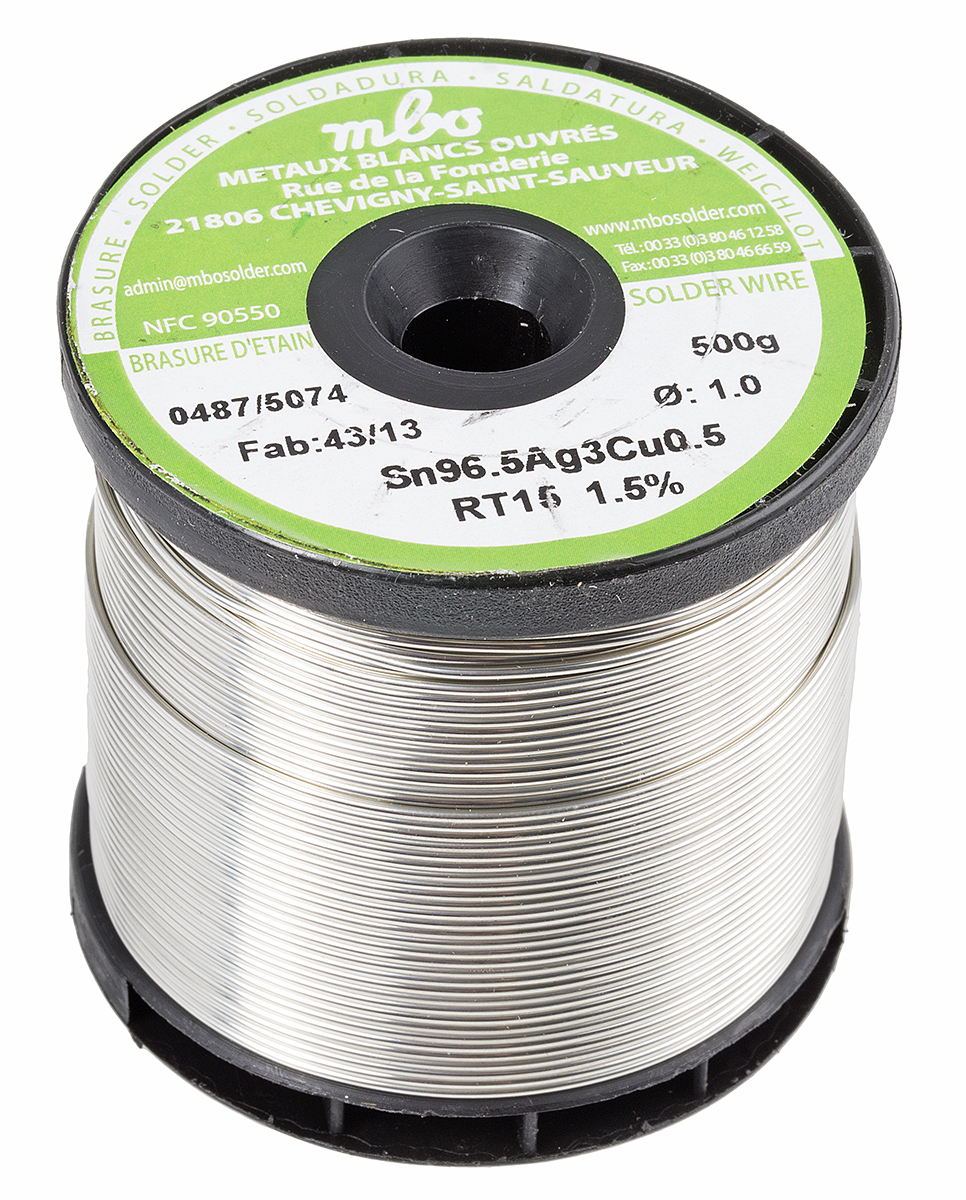 MBO Wire, 1 mm Lead Free Solder, 217 °C Melting Point
