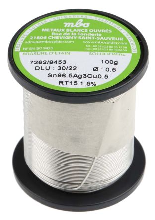 MBO Wire, 0.5 mm Lead Free Solder, 217 °C Melting Point