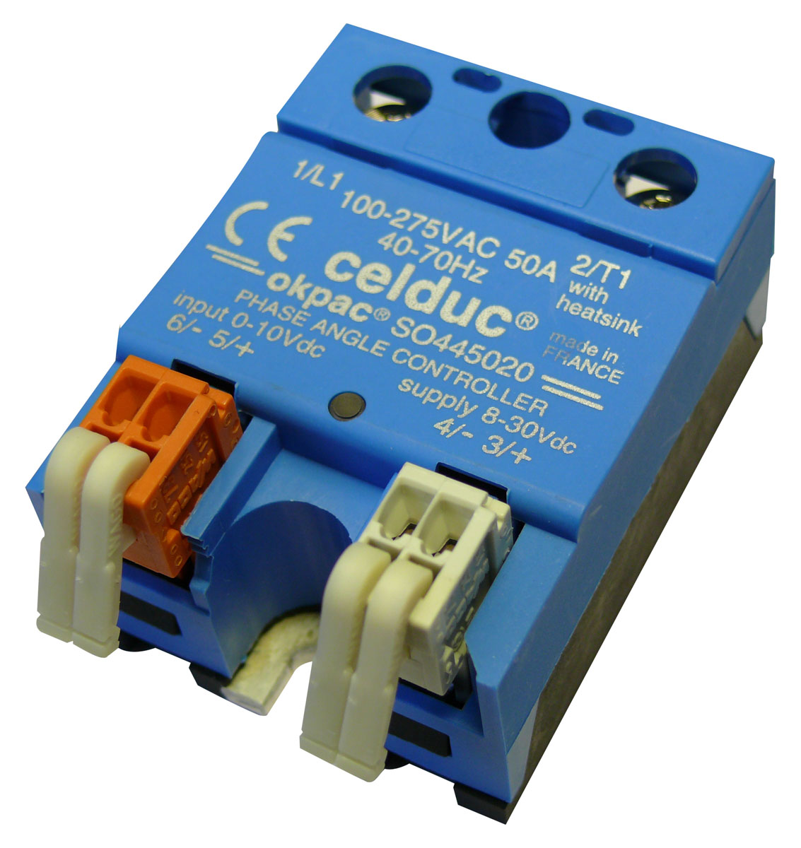 Celduc Solid State Relay, 95 A Load, DIN Rail Mount, 480 V ac Load, 10V Control