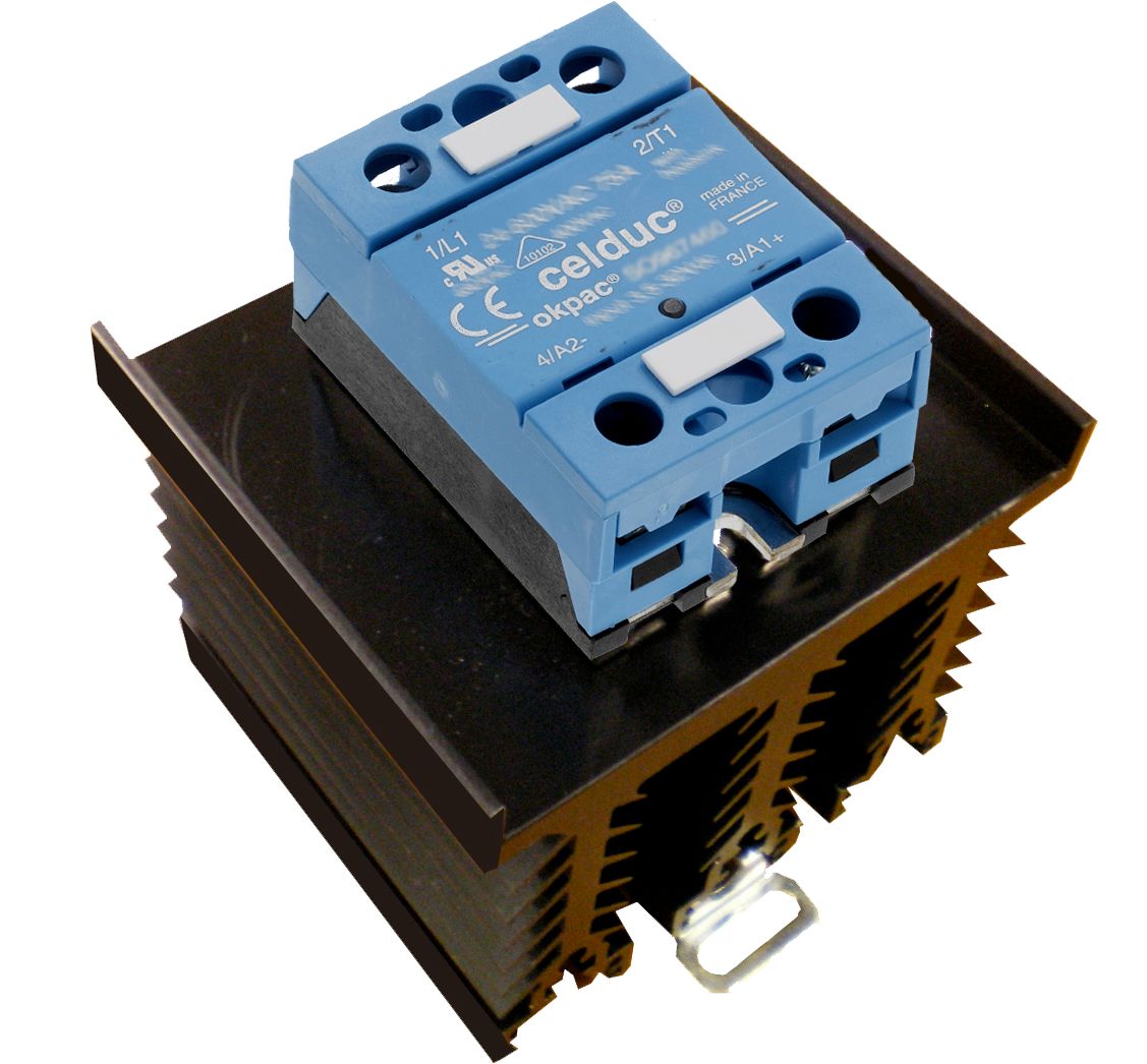 Celduc SO8 Series Solid State Relay, 75 A Load, Chassis Mount, 690 V ac Load, 32V dc Control