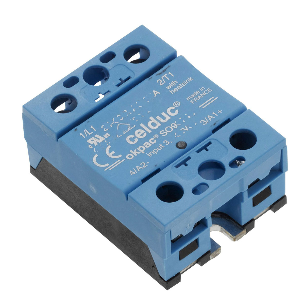 Celduc SO9 Series Solid State Relay, 40 A Load, DIN Rail Mount, 600 Vrms Load, 32V Control