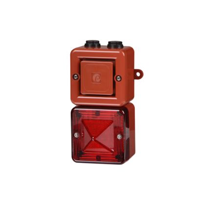 e2s SONFL1X Series Red Sounder-Beacon Combination, IP66 12V dc Back 103 dB @ 1m