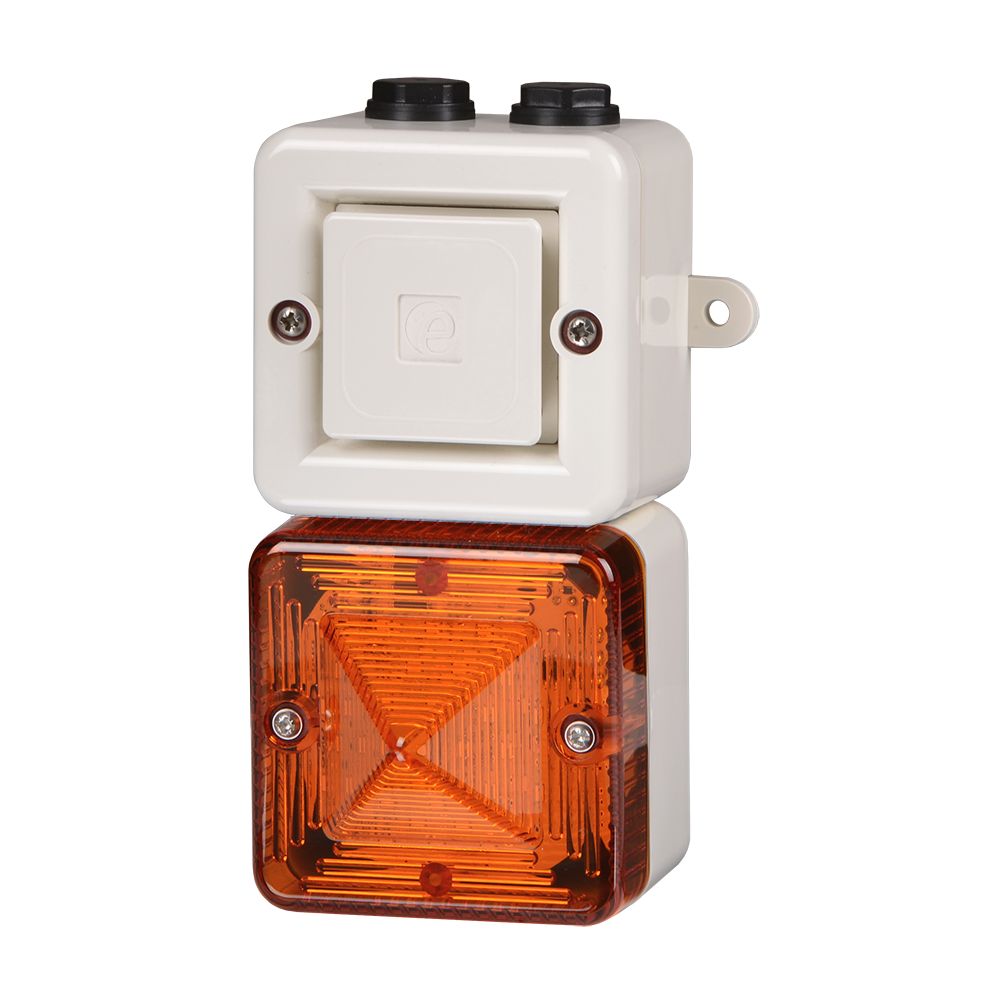 e2s SONFL1X Series Amber Sounder-Beacon Combination, IP66 24V dc Back 103 dB @ 1m