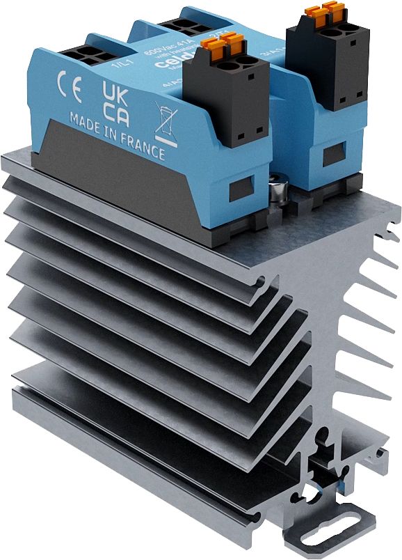 Celduc SOR9 Series Solid State Relay, 28 A Load, DIN Rail Mount, 280 V ac Load, 32V dc Control