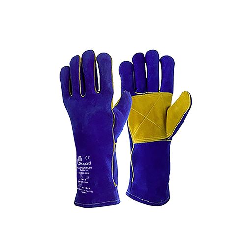GUYARD SOUDEUR BLEU Blue Fleece (Lining) Glove, Size 9