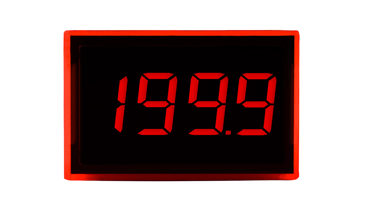 sp-8-100 Lascar SP 8-100 Series Digital Voltmeter DC, LED Display 3-Digits 0.1 %, 21.6 mm, 53.2 mm