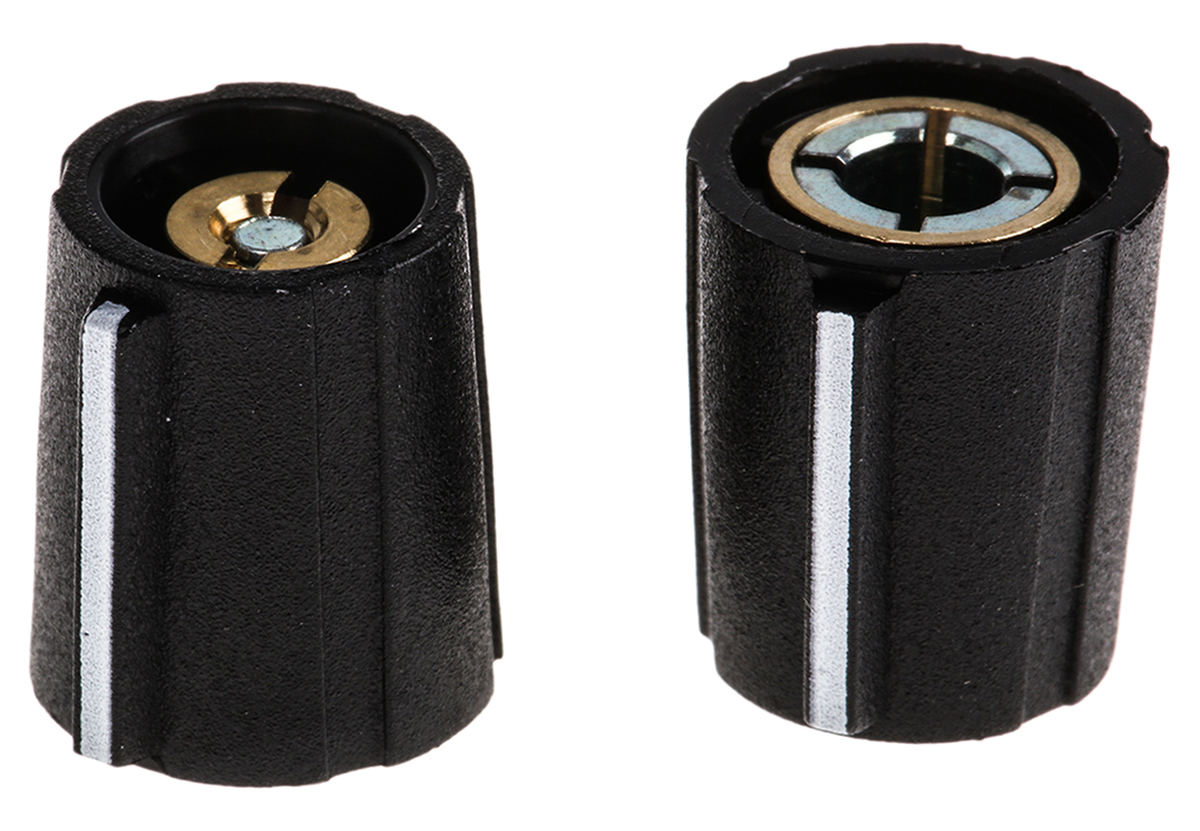 Sifam 11.5 mm Knob Diameter Black Potentiometer Knob for 4 mm Shaft Circular, SP111 004 BLACK