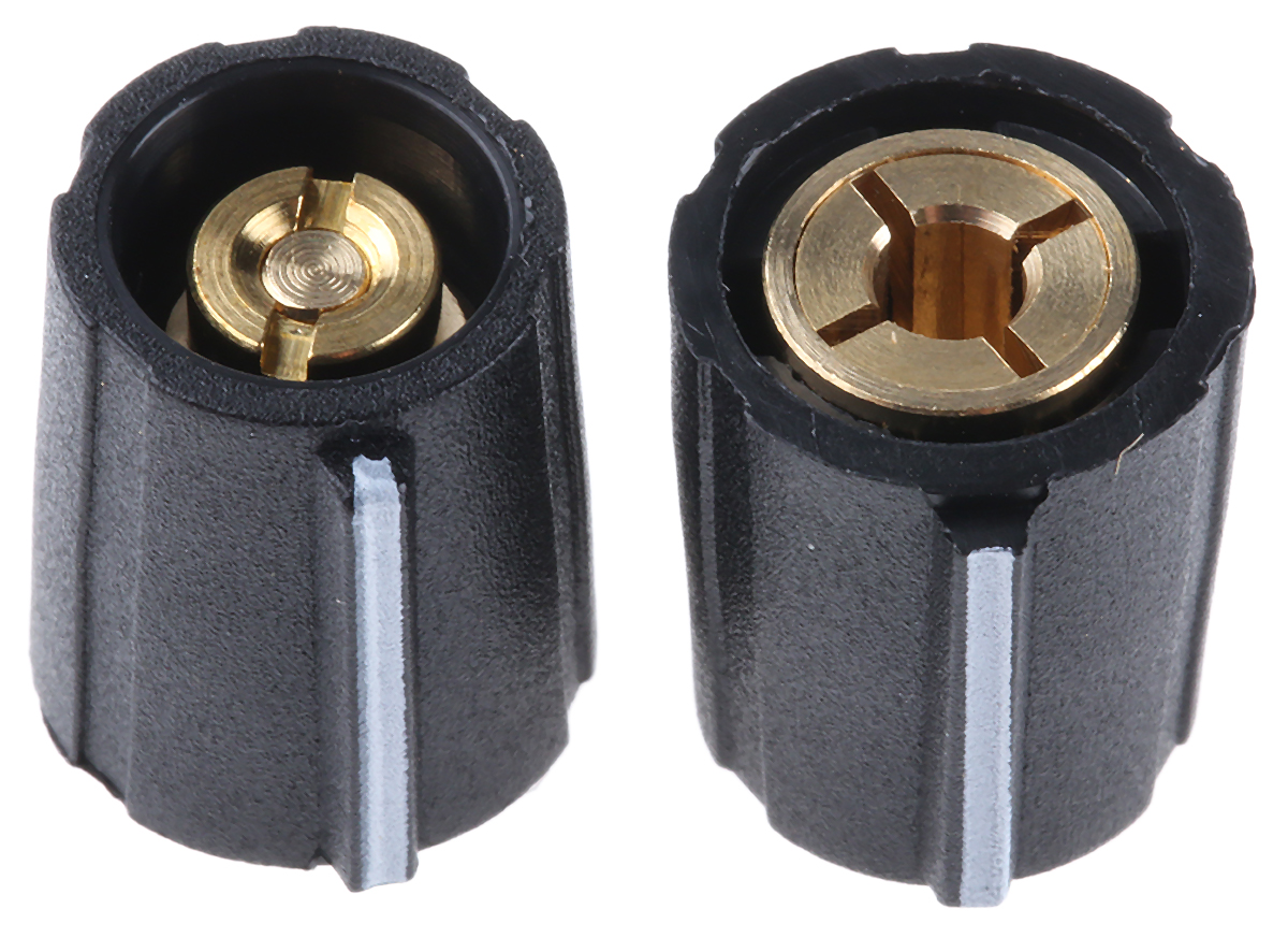 Sifam 11.5 mm Knob Diameter Black Potentiometer Knob for 3.2 mm Shaft Circular, SP111 125 BLACK