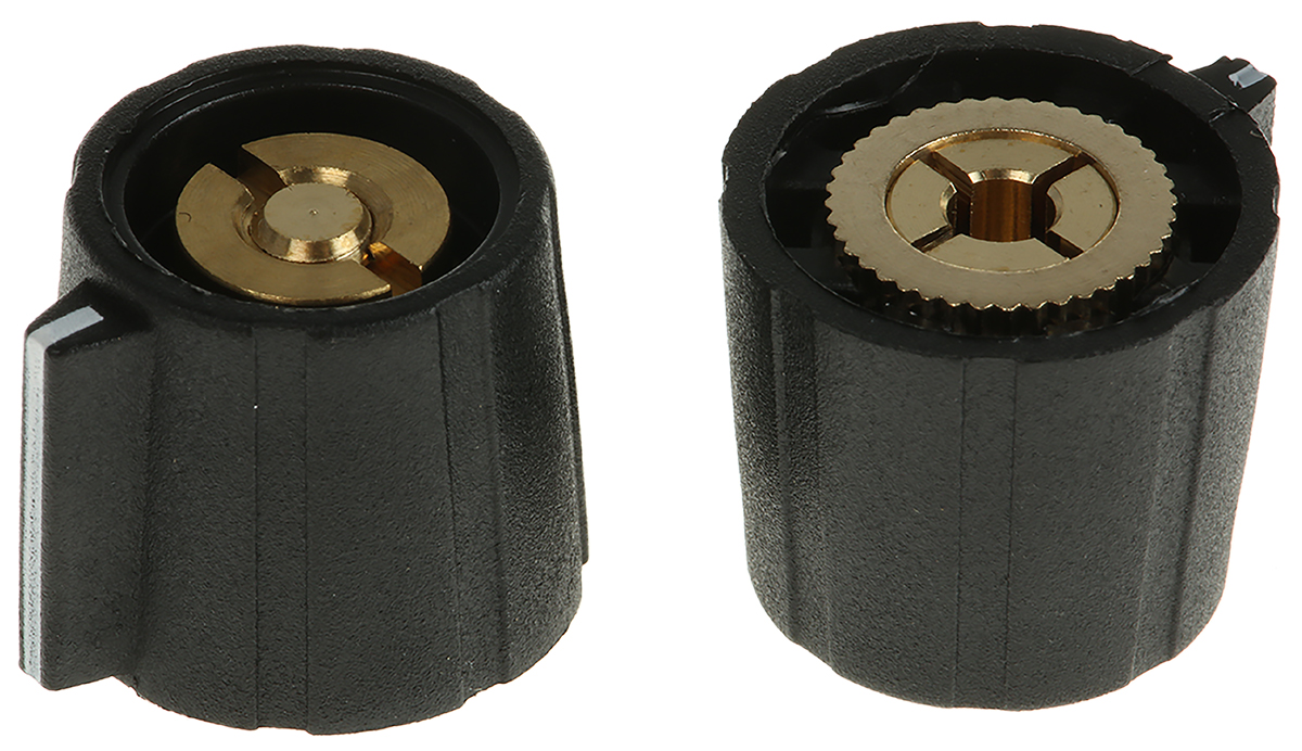 Sifam 15.5 mm Knob Diameter Black Potentiometer Knob for 3.2 mm Shaft Circular, SP151 125 BLACK