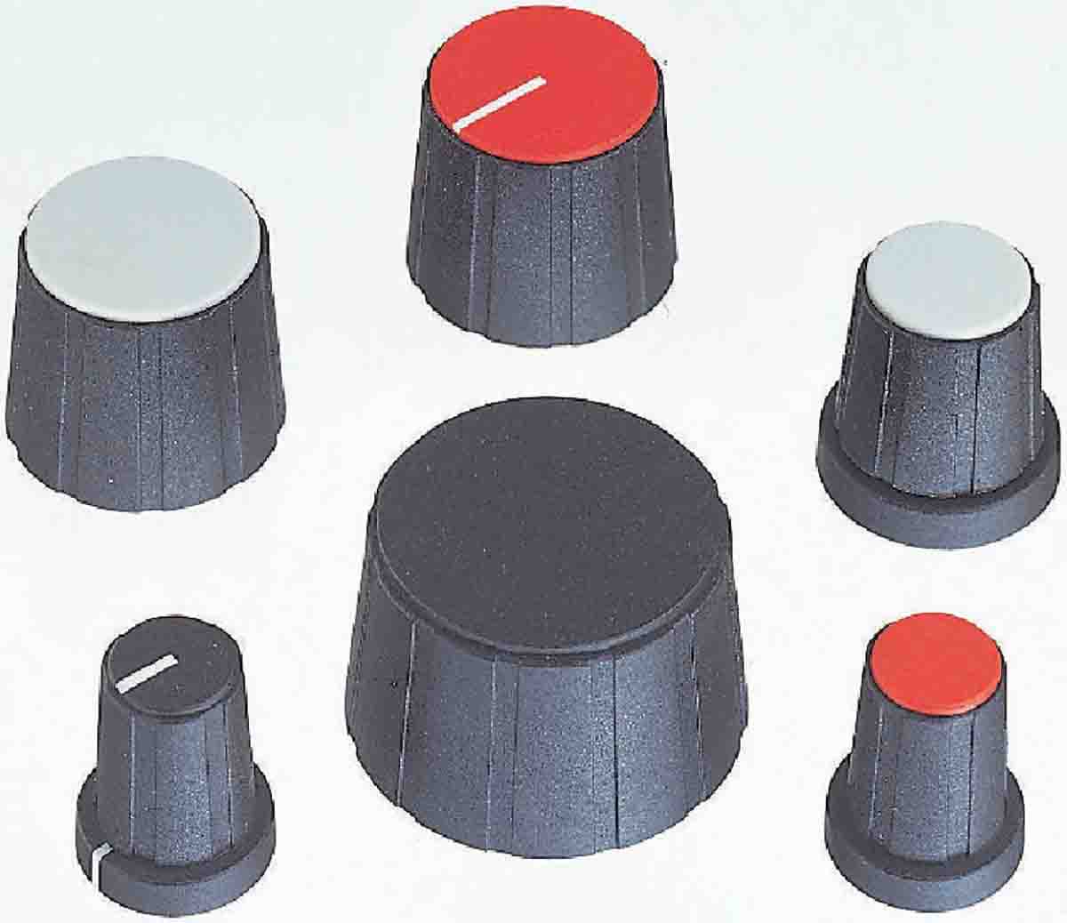 sp151-125-black Sifam 15.5 mm Knob Diameter Black Potentiometer Knob for 3.2 mm Shaft Circular, SP151 125 BLACK
