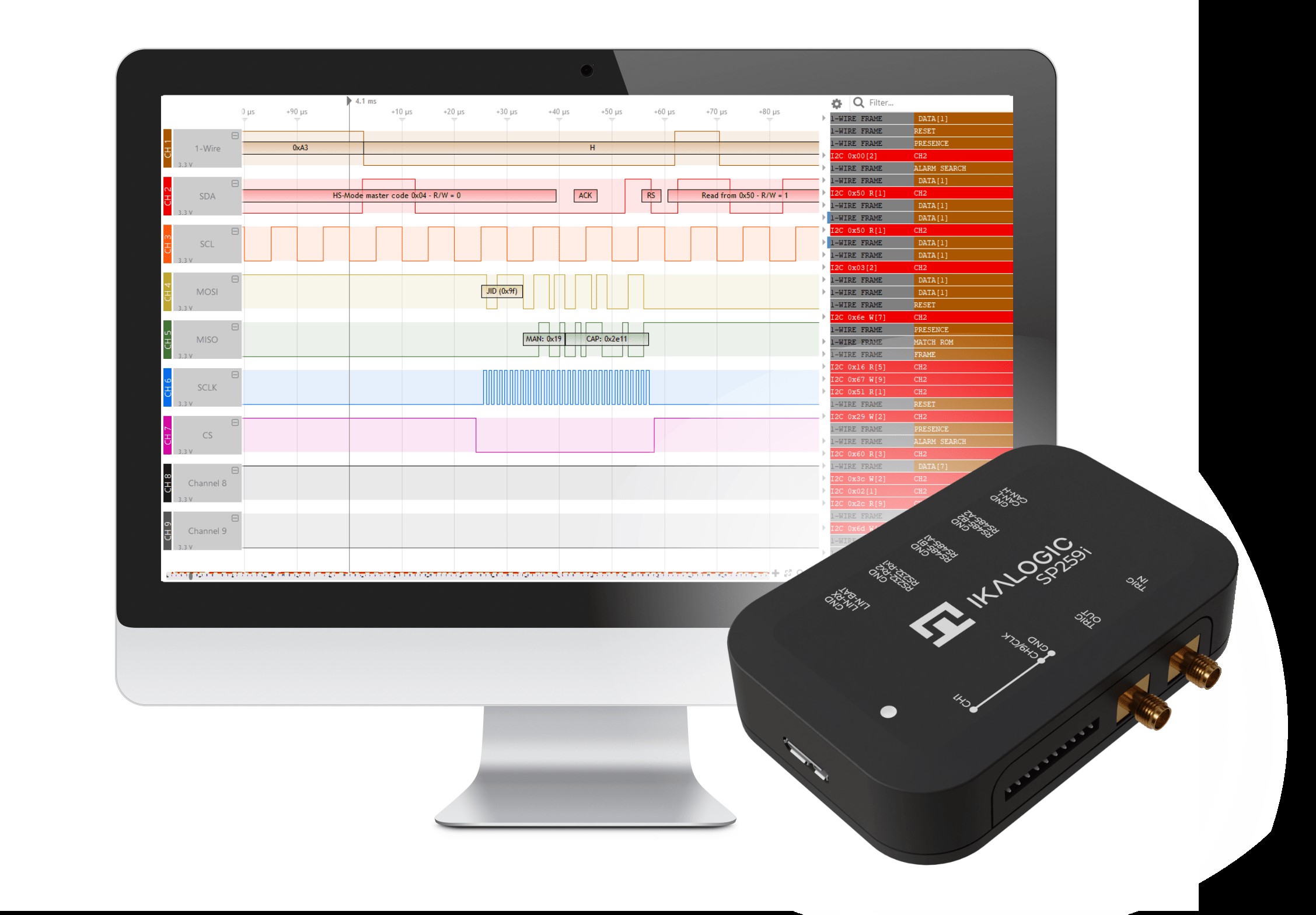sp259i IKALOGIC SP259i Desktop SP209 Logic Analyzer, 75 MHz