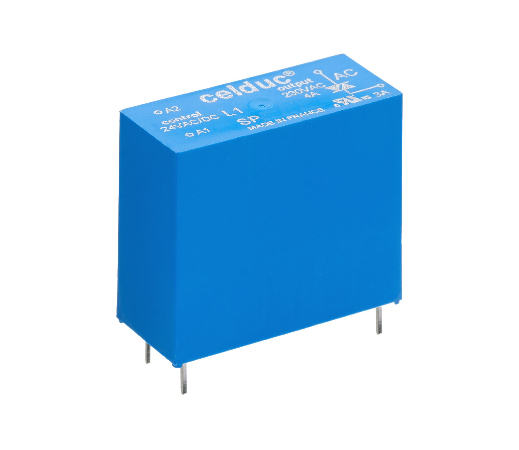 Celduc SP-ST-SL Series Solid State Relay, 5 A Load, PCB Mount, 30 V dc Load, 30V ac/dc Control