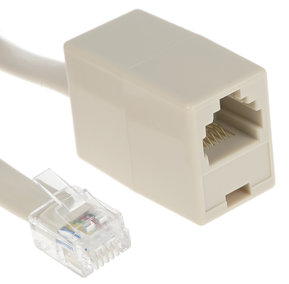 Decelect Phone Accessory, Telephone Cord, White, 5 m
