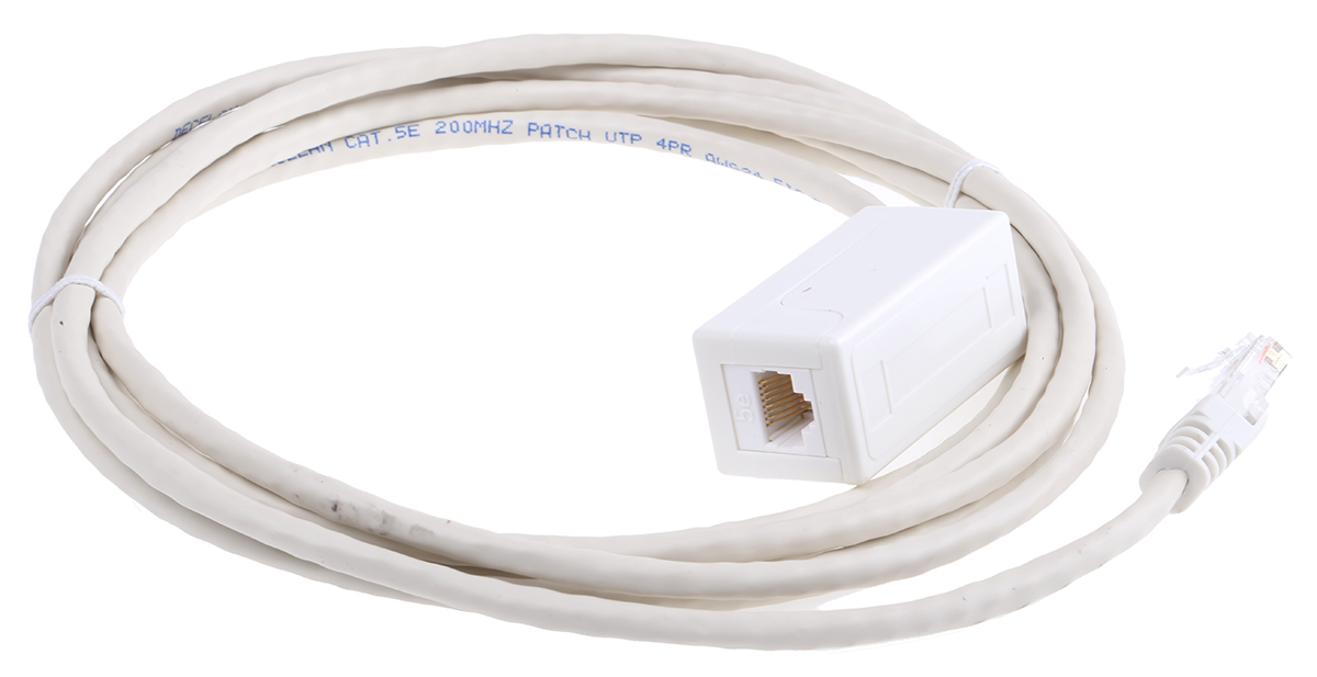 Decelect SPE, 3 m Cat5 Ethernet Cable, Grey, Unshielded Polyvinyl Chloride Sheath