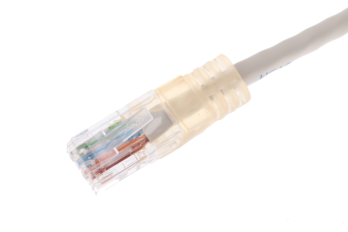 Decelect SPE, 2 m Cat5 Ethernet Cable, Grey, Unshielded Polyvinyl Chloride Sheath