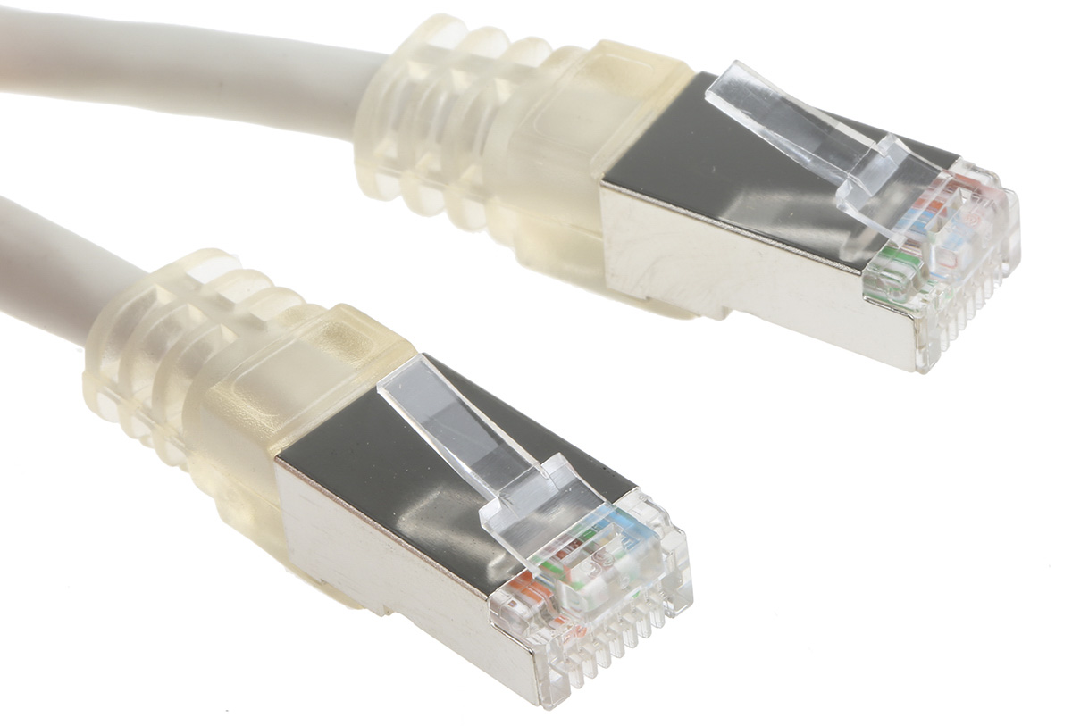 Decelect SPE, 0.5 m Cat5 Ethernet Cable, Grey, Shielded Polyvinyl Chloride Sheath