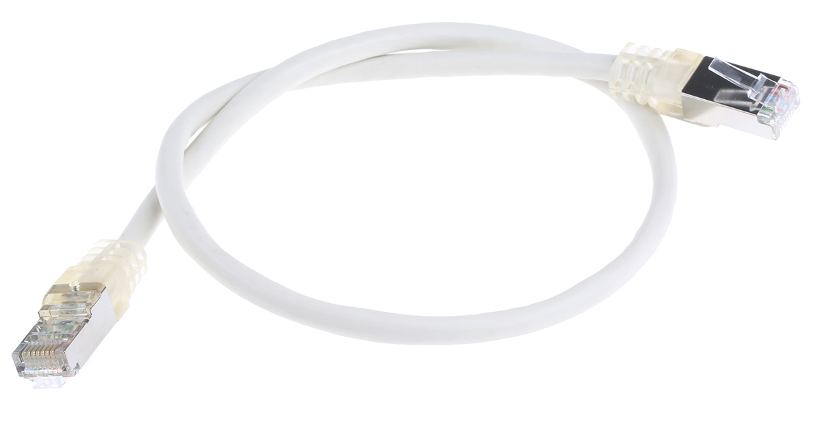 spe190717 Decelect SPE, 0.5 m Cat5 Ethernet Cable, Grey, Shielded Polyvinyl Chloride Sheath