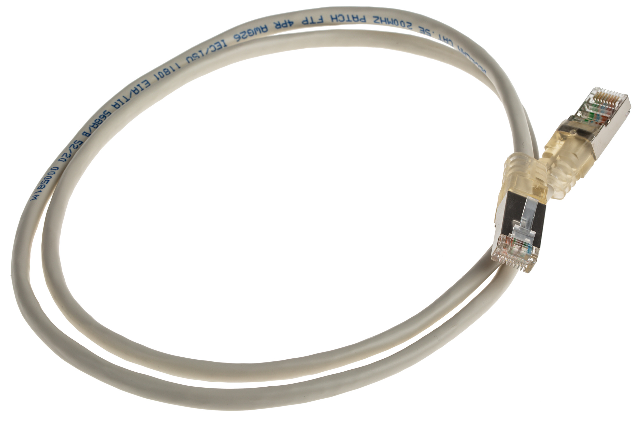 Decelect SPE, 1 m Cat5 Ethernet Cable, Grey, Shielded Polyvinyl Chloride Sheath