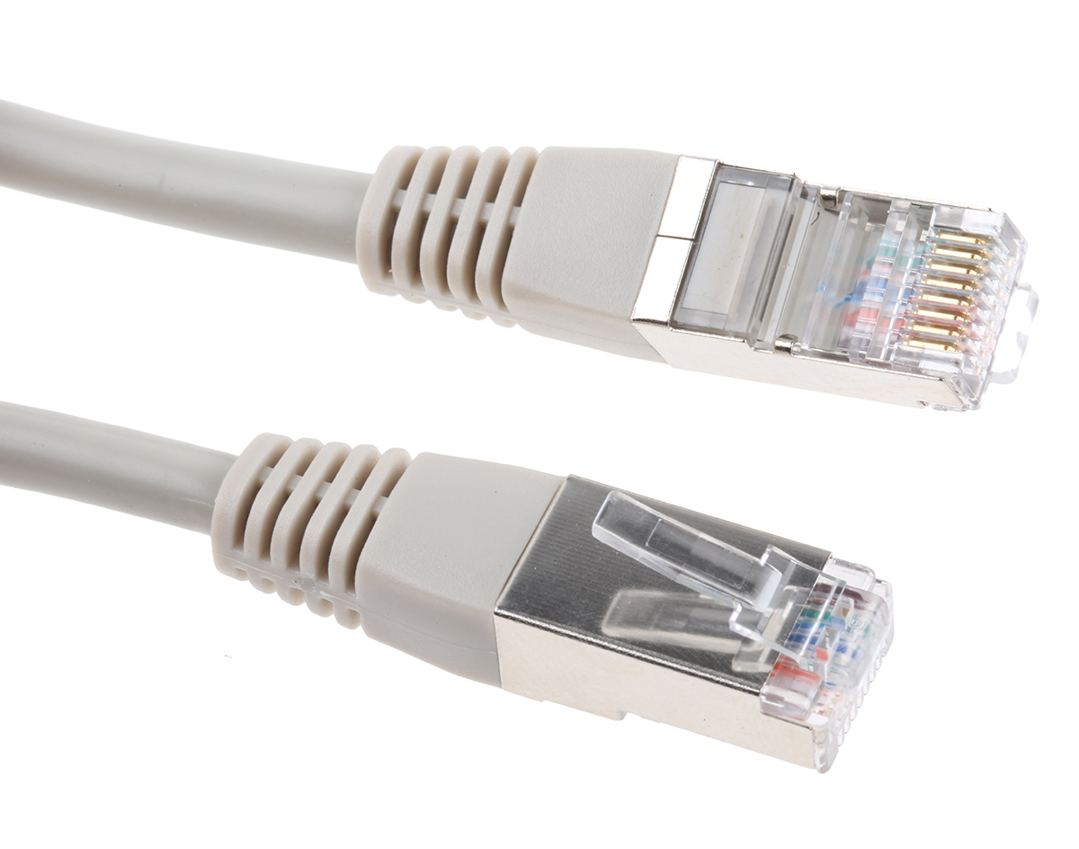 Decelect SPE, 3 m Cat5 Ethernet Cable, Grey, Shielded Polyvinyl Chloride Sheath