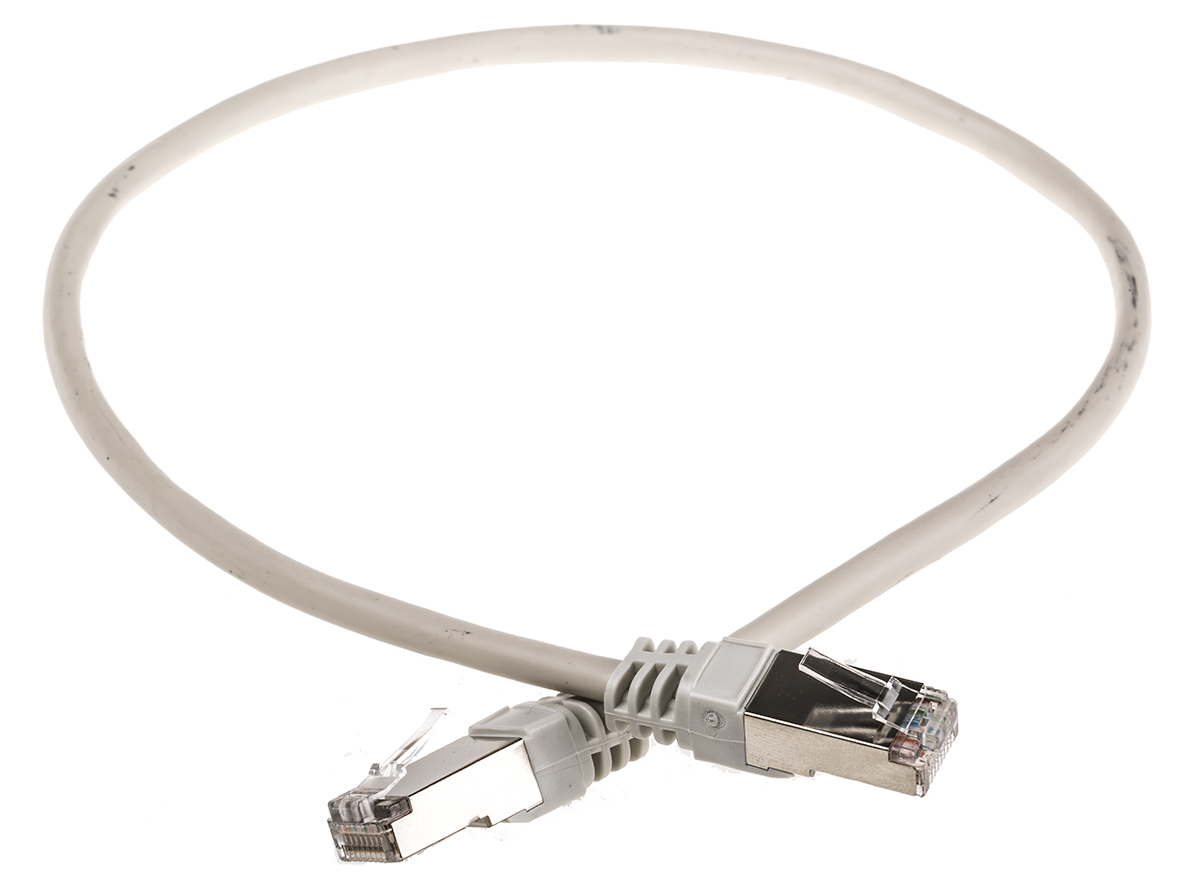 Decelect SPE, 10 m Cat5 Ethernet Cable, Grey, Shielded Polyvinyl Chloride Sheath