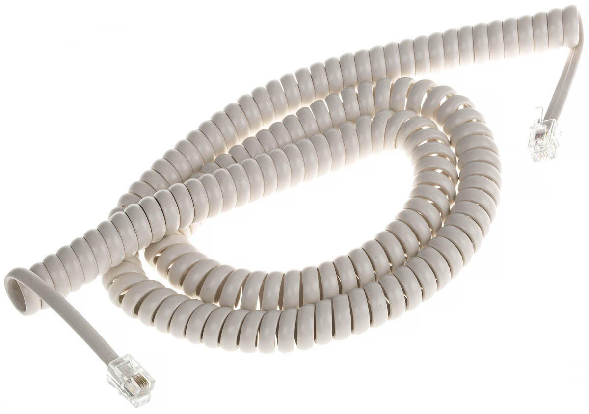 Decelect Phone Accessory, Telephone Cord, Ivory, 5 m