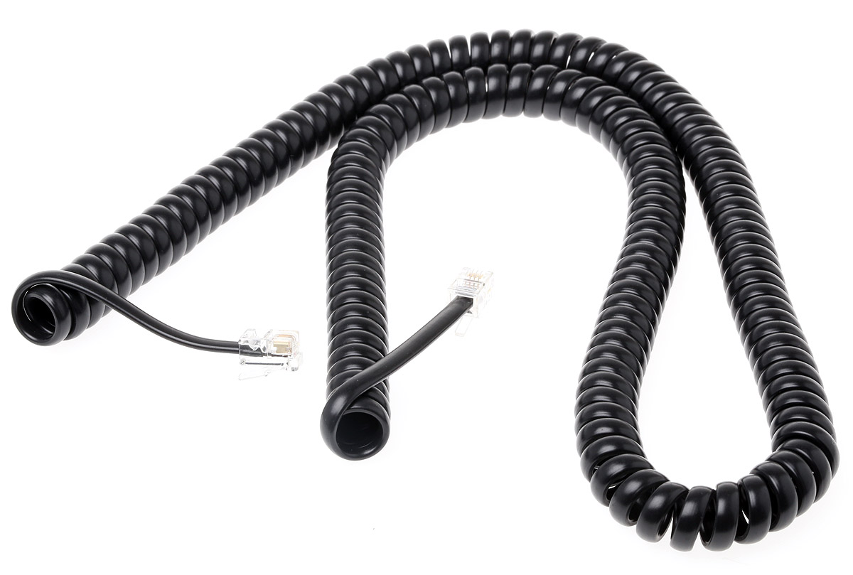 Decelect Phone Accessory, Telephone Cord, Black, 5 m