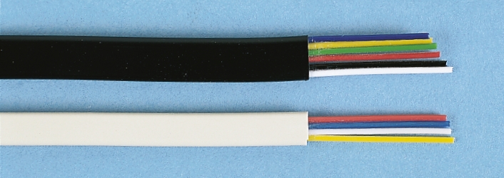 Decelect 4 Core Telephone Cable, White Sheath, 100 m