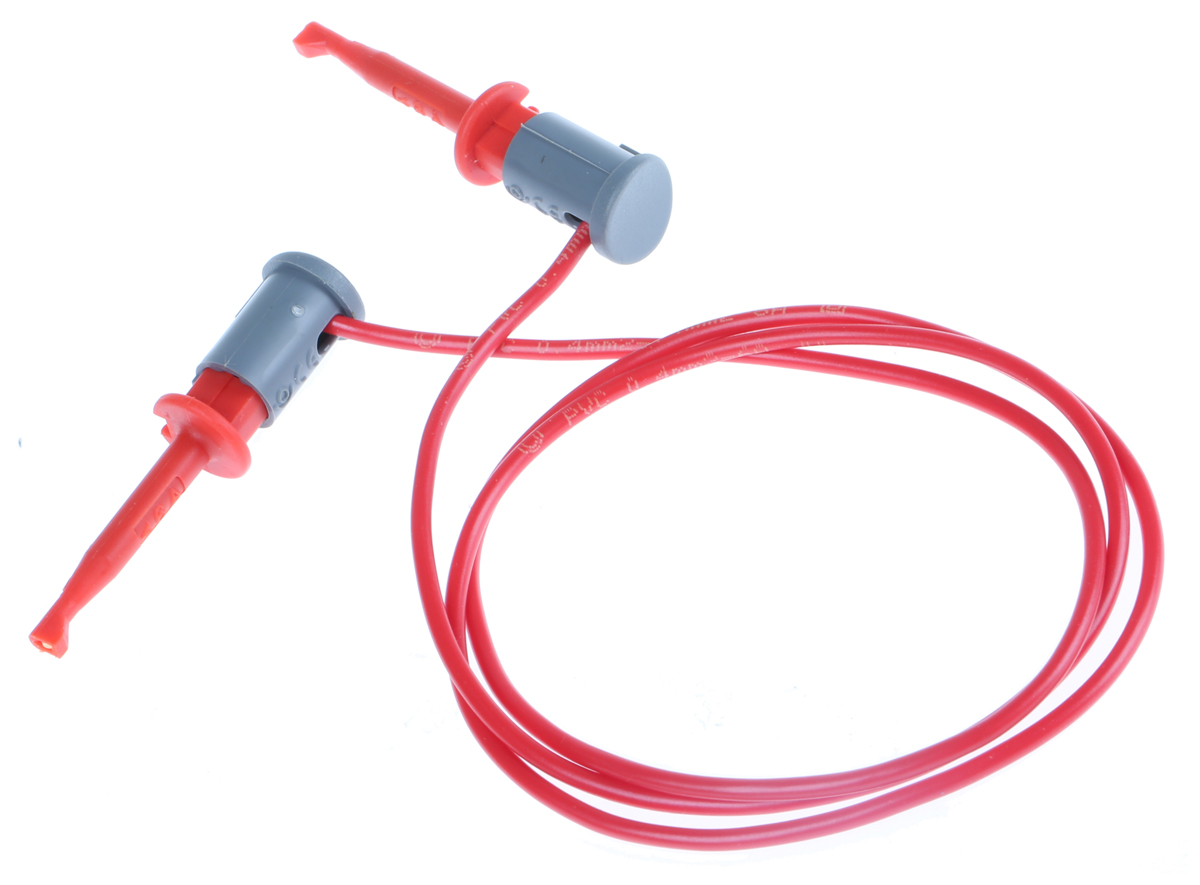 Decelect Test Lead, Red, 600 mm Lead Length
