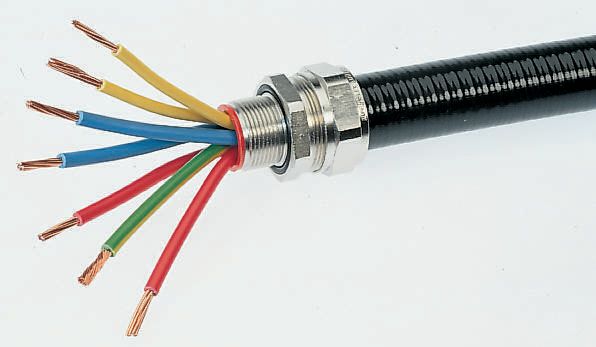 Adaptaflex, 16 mm Nominal Diameter, Thermoplastic Rubber Extreme Temperature, Galvanised Steel, Black