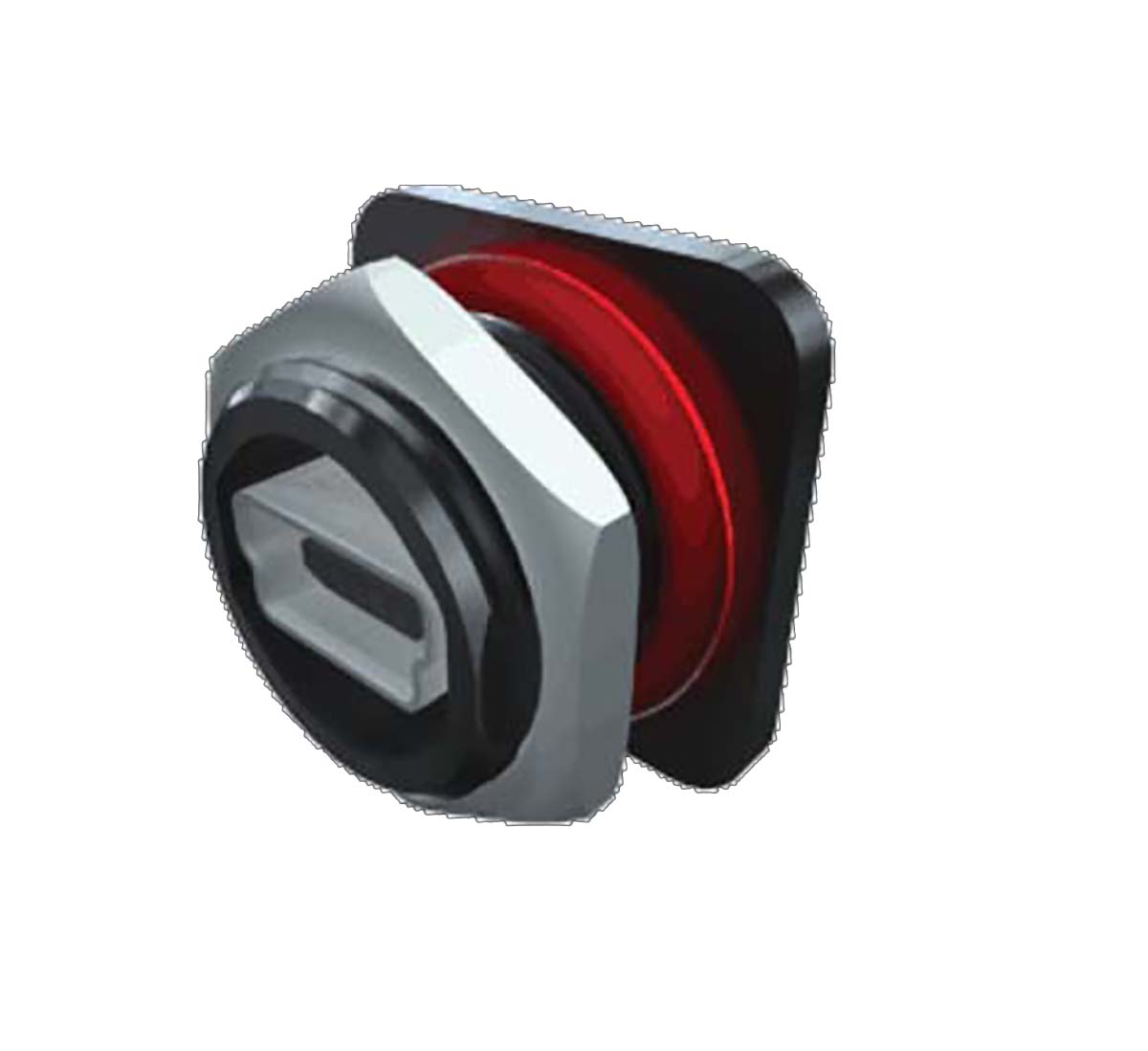 Samtec Right Angle, Panel Female- 1 Port Type Mini USB Type B IP68 USB Connector USB 2.0