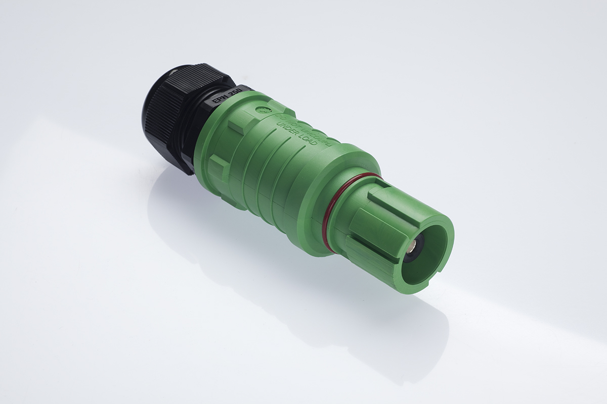 Radiall, SPPC-HK IP67 Grey Cable Mount 1P Horizontal Industrial Power Connector, 250A, 1.25kV Phase Inverter
