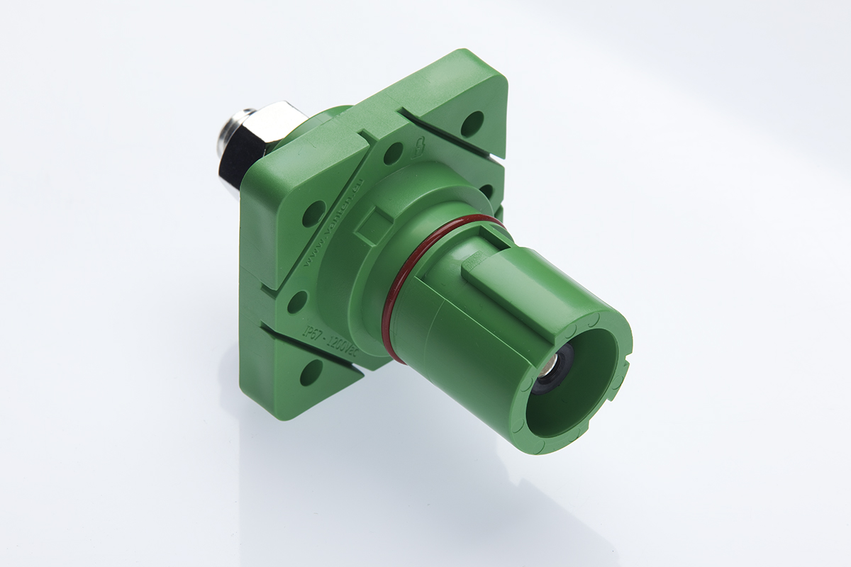Radiall, SPPC-HK IP67 Orange Industrial Power Connector, Cable Mount, Rated At 250A, 1.25kV