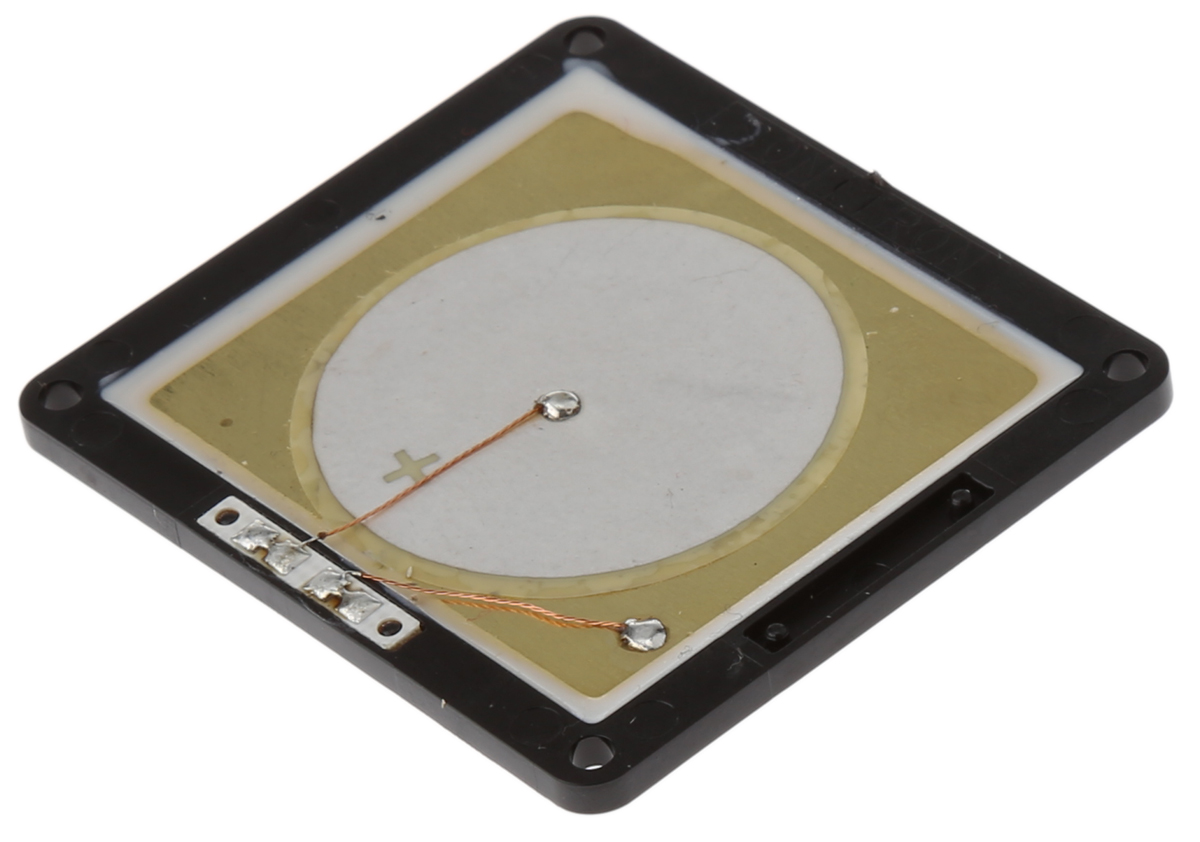 Sonitron Piezoelectric Miniature Speaker, 81 dB 700 Hz, 220 nF 20 kHz, 5 V 25 V 2 mm 39mm 43.5 mm
