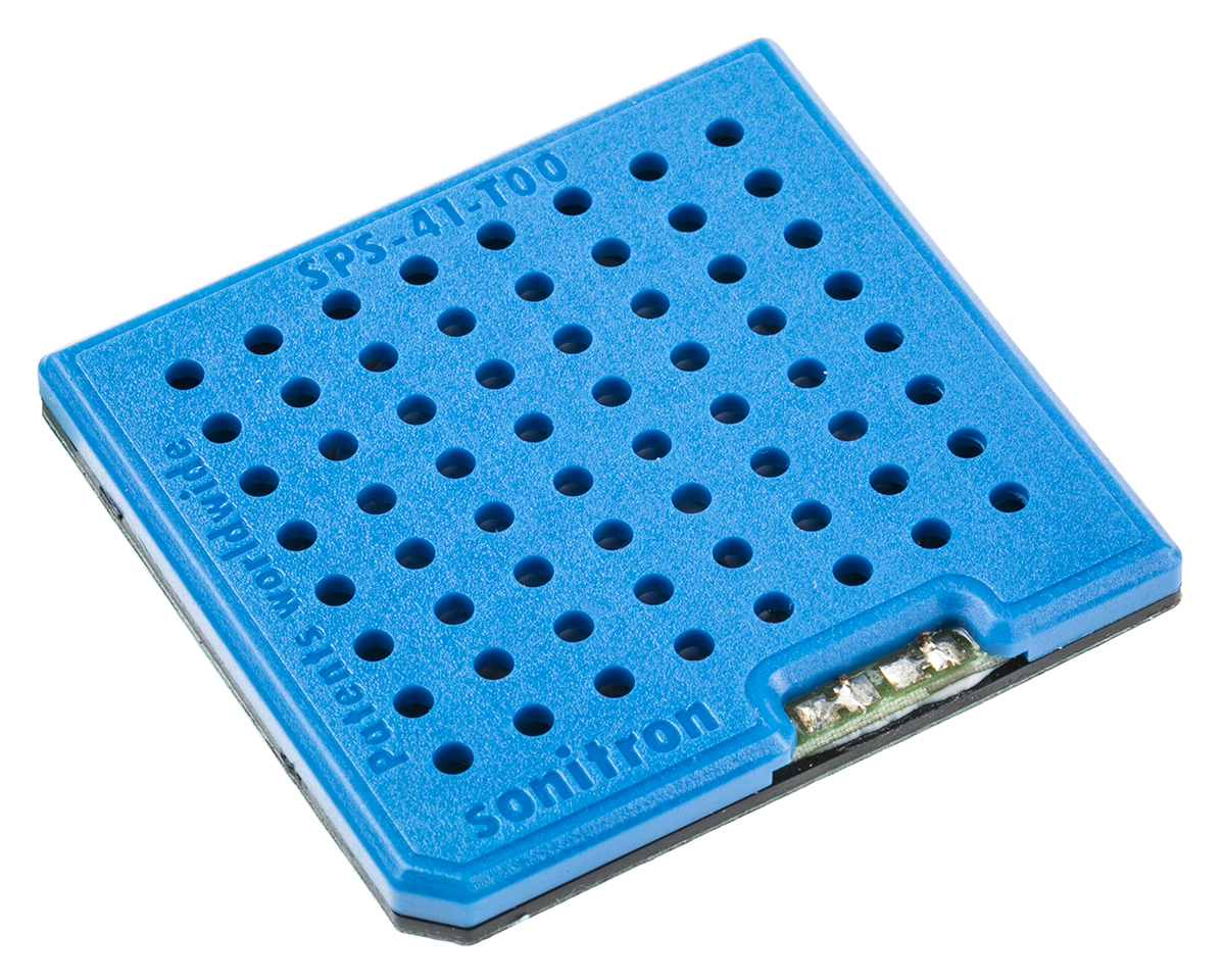 Sonitron Piezoelectric Miniature Speaker, 90 dB 450 Hz, 880 nF 20 kHz 60 V 4.5 mm 41mm 43.5 mm