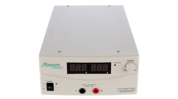sps9600 Manson Digital Bench Power Supply, 1-Output 1 V to  15V dc, 900 W, 60 A Max