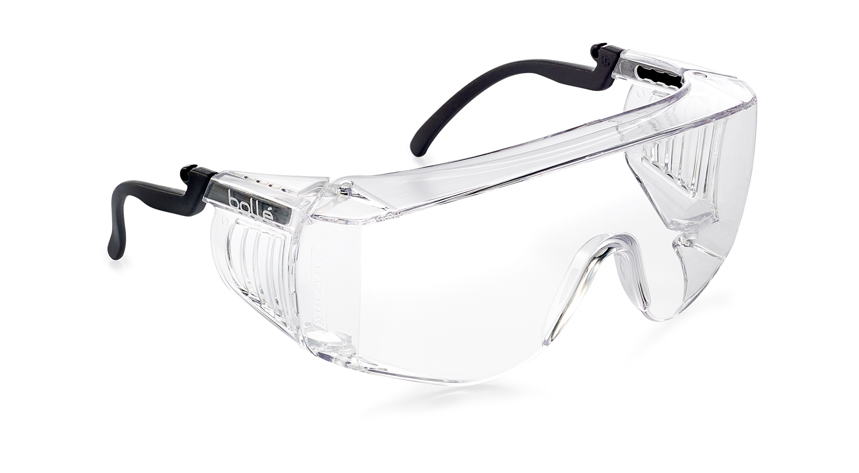 Bolle SQUALE Safety Spectacles, Impact Resistant, Clear, Clear Polycarbonate Lens, Polycarbonate