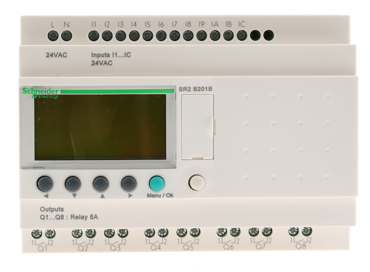 Schneider Electric Zelio Logic Series Logic Module, Relay Output, 12-Input, Discrete Input