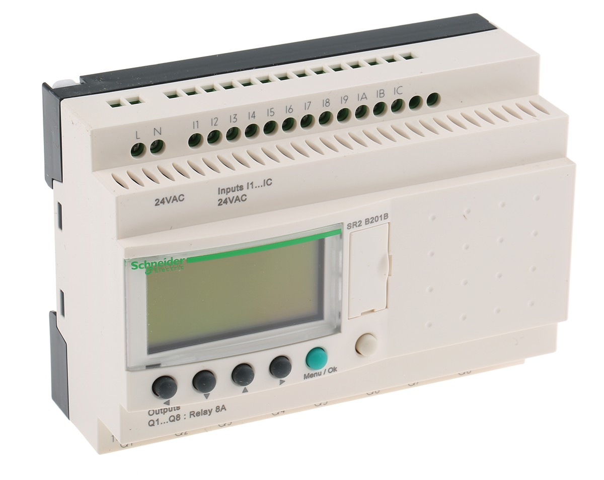 sr2b201b Schneider Electric Zelio Logic Series Logic Module, Relay Output, 12-Input, Discrete Input