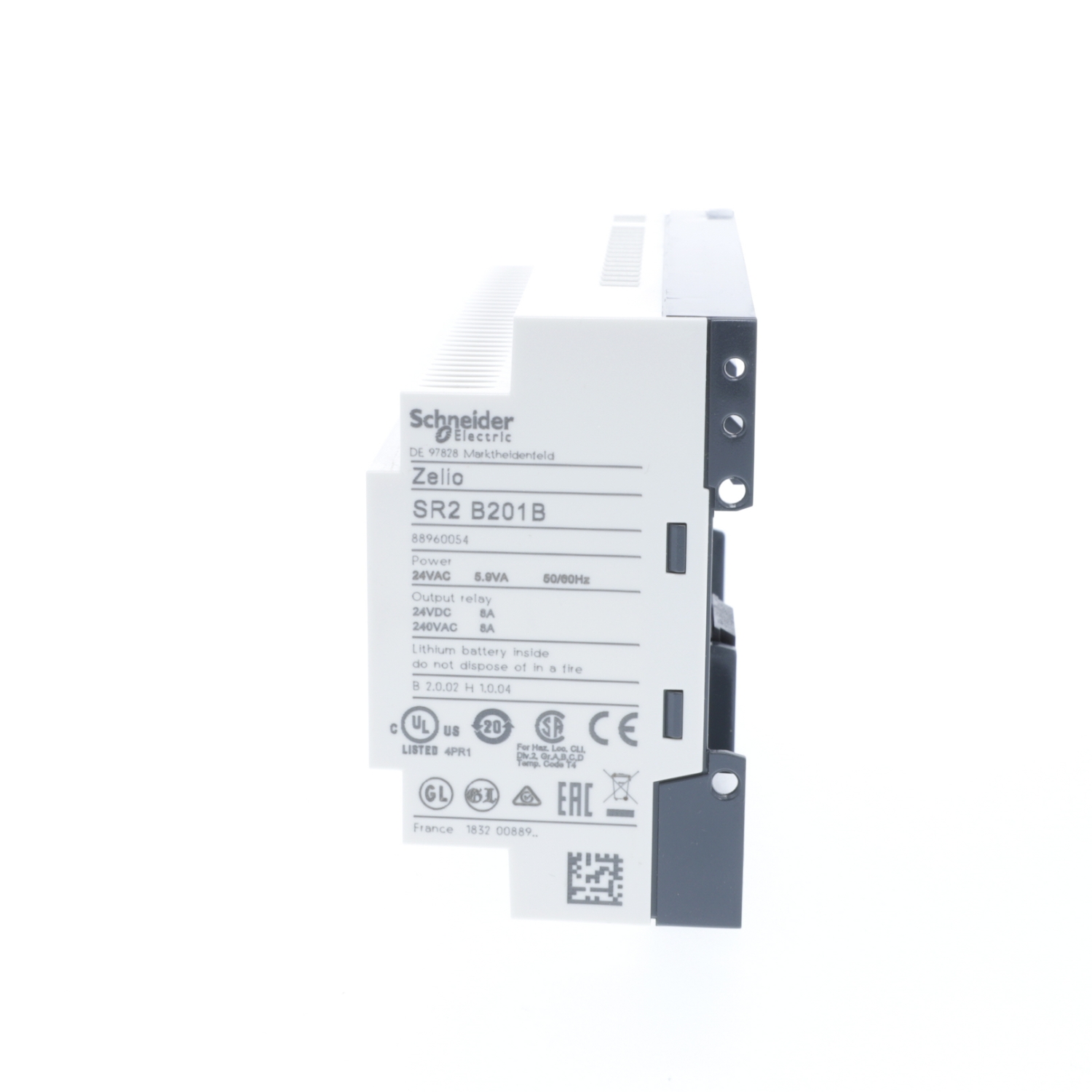 sr2b201b Schneider Electric Zelio Logic Series Logic Module, Relay Output, 12-Input, Discrete Input