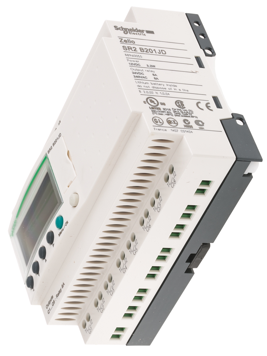 sr2b201jd Schneider Electric Zelio Logic Series Logic Module, Relay Output, 12-Input, Analogue Input