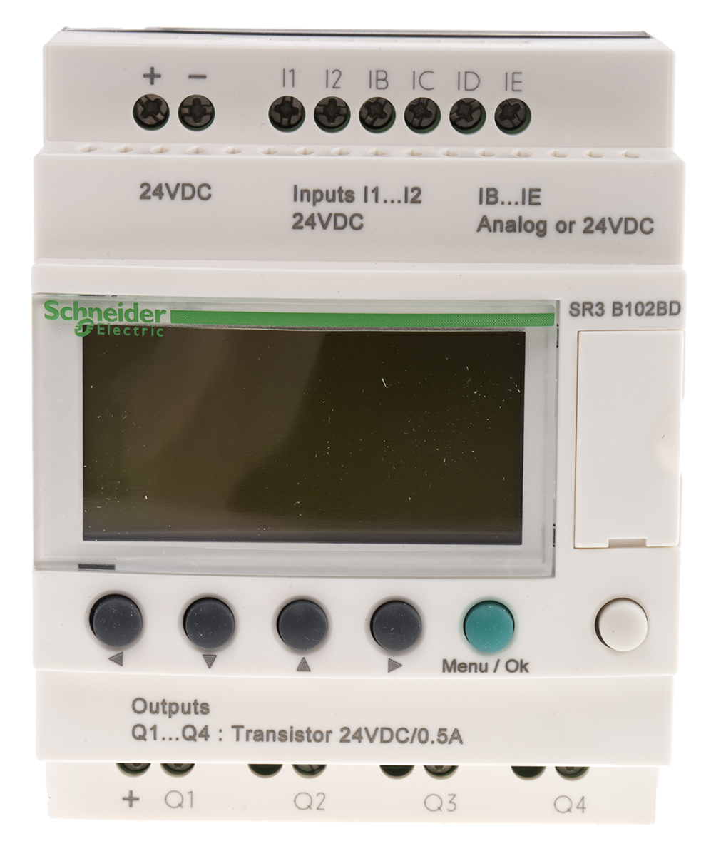 sr3b102bd Schneider Electric Zelio Logic Series Logic Module, Transistor Output, 6-Input, Analogue Input