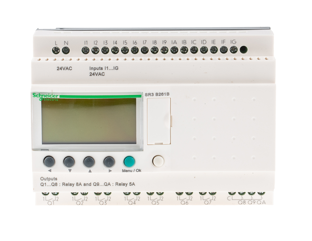 Schneider Electric Zelio Logic Series Logic Module, Relay Output, 16-Input, Discrete Input
