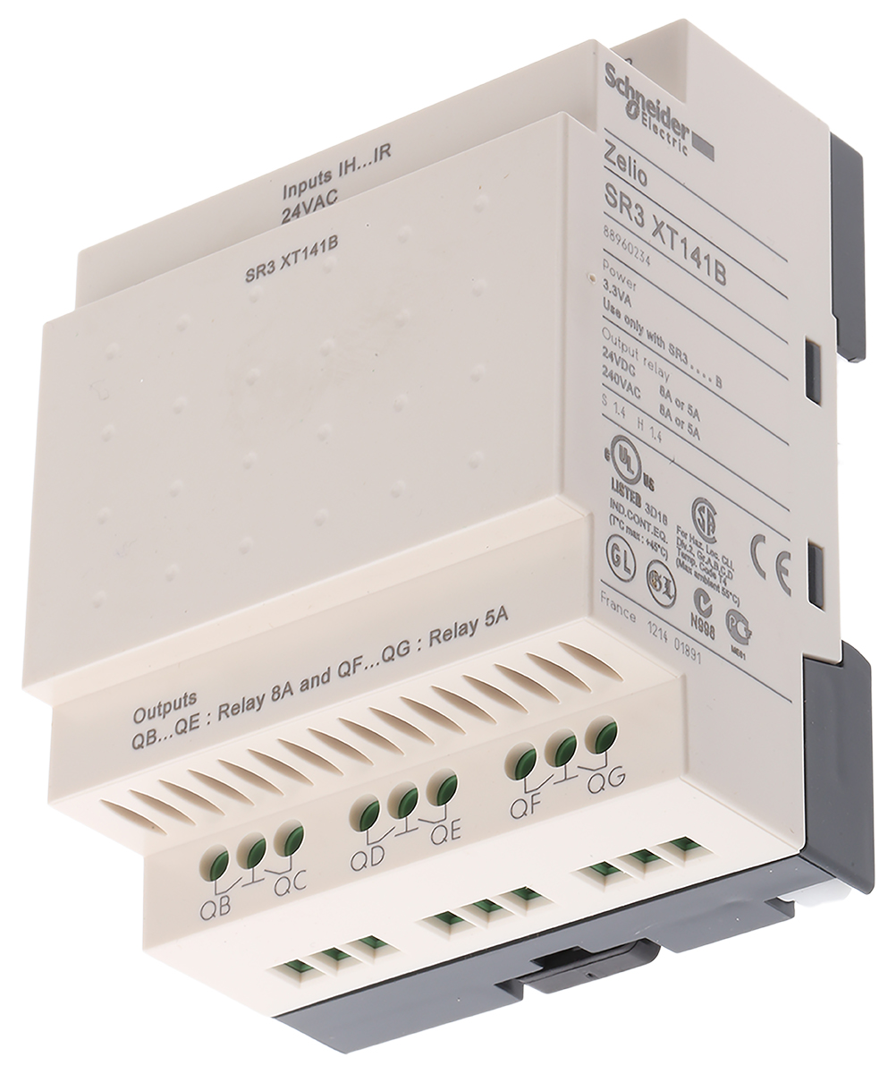 Schneider Electric Zelio Logic Series I/O Module, Relay Output, 8-Input, Discrete Input